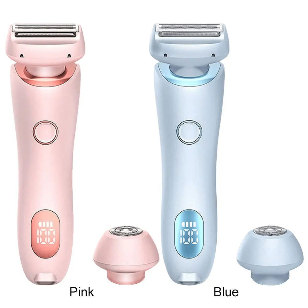 Portable Waterproof 2 In 1 Painless Shaving Knife Lady Private Part Hair Shaver Trimmer Epilator Bikini Trimmer Electric Razors