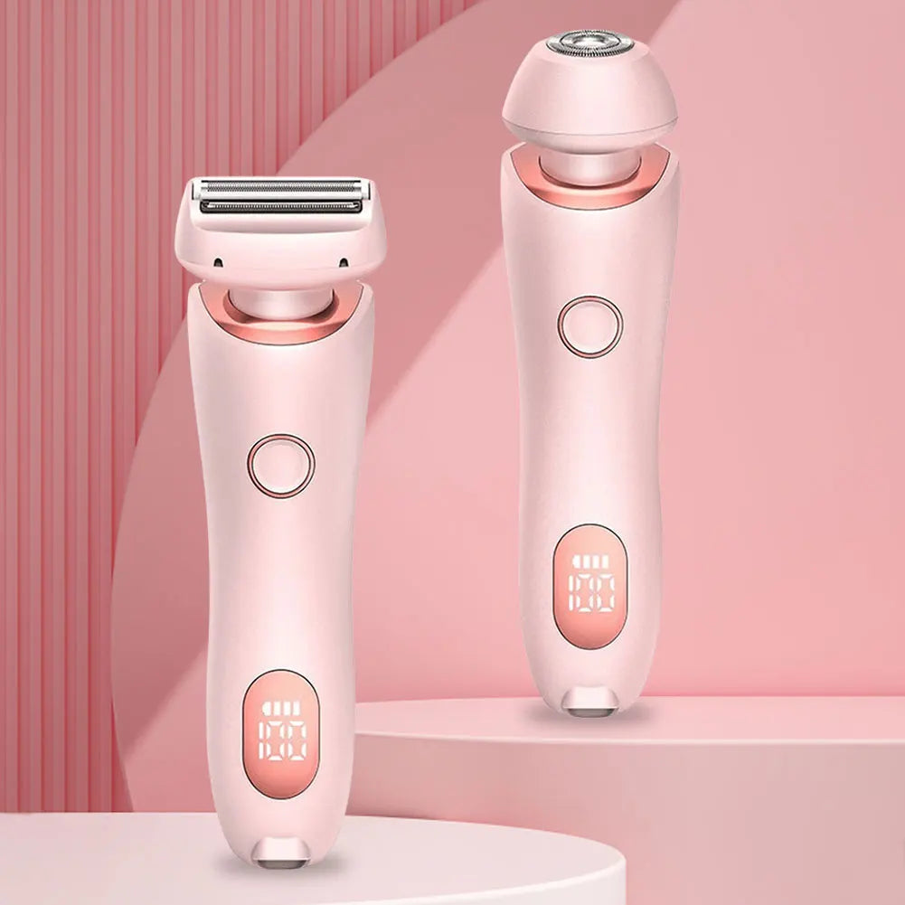 Portable Waterproof 2 In 1 Painless Shaving Knife Lady Private Part Hair Shaver Trimmer Epilator Bikini Trimmer Electric Razors