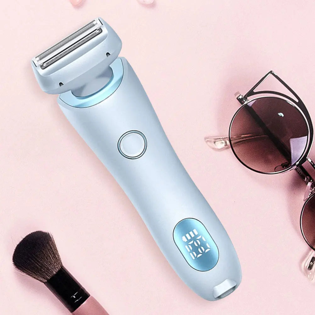 Portable Waterproof 2 In 1 Painless Shaving Knife Lady Private Part Hair Shaver Trimmer Epilator Bikini Trimmer Electric Razors