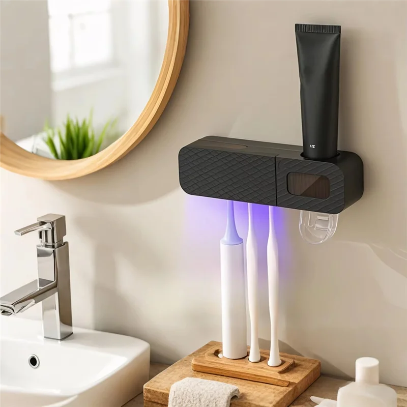Smart UV Toothbrush Sterilizer & Dispenser