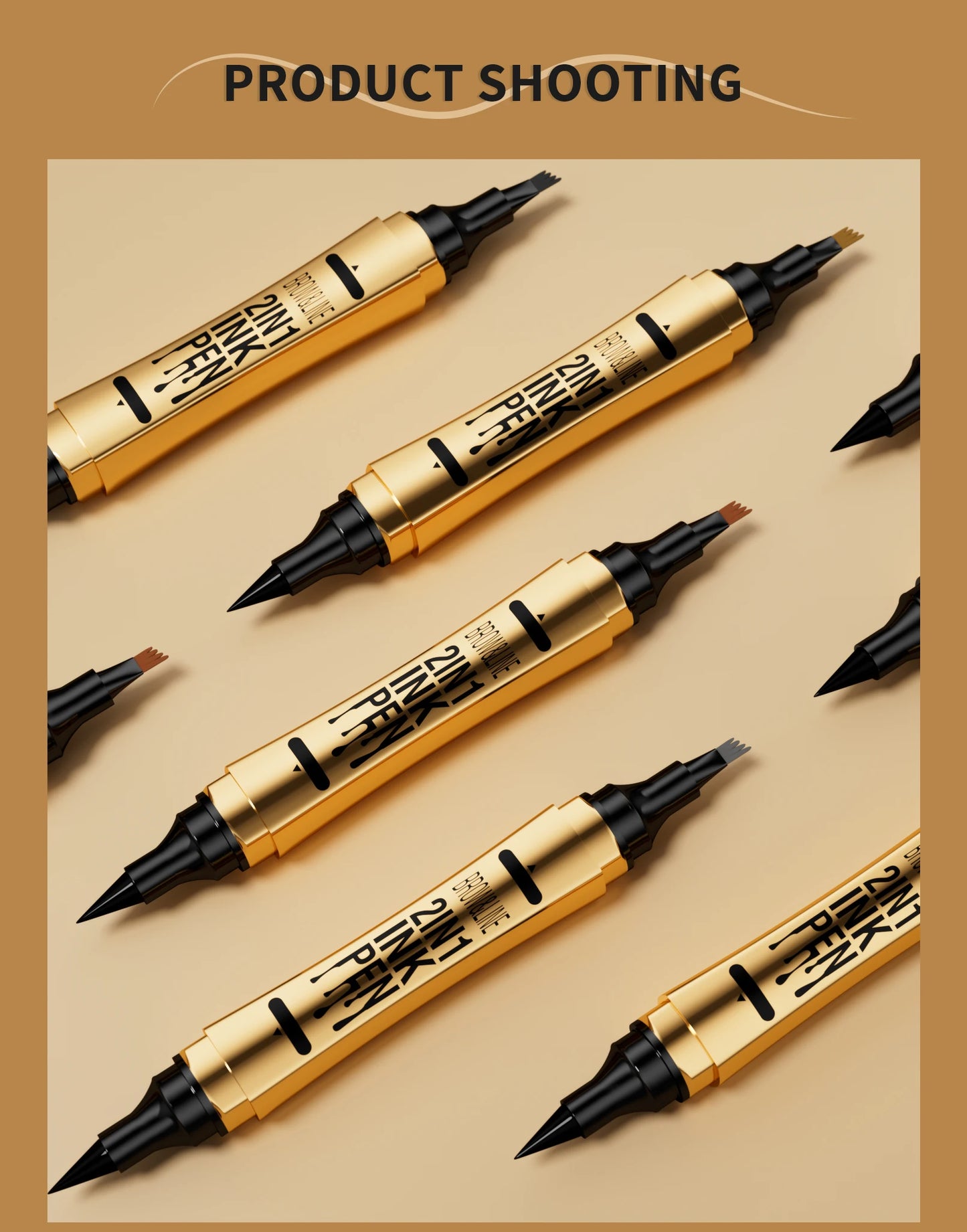 4 Point Eyebrow Pencil Waterproof Liquid Eyebrow Pen Eyeliner Makeup Long Lasting Brow Pen Black Eye Tattoo Cosmetics